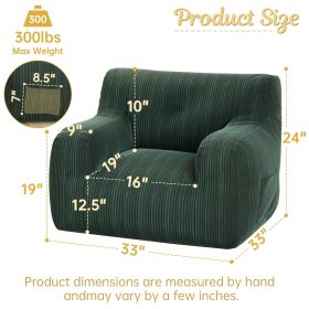 Bean Bag Chairs for Adults and Kids - Bean Bag Sofa with Tufted Soft Stuffed Filling for Living Room,Bedroom Accent Sofa Chair with Pocket