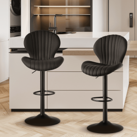 The dining chair is made of comfortable and soft material (Color: Black-2pcs)