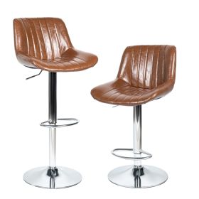 High bar stools are suitable for modern-style kitchen islands, home bars or coffee areas (Color: Brown)