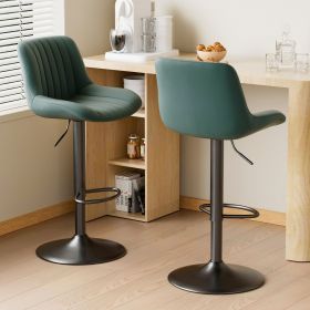 High bar stools are suitable for modern-style kitchen islands, home bars or coffee areas (Color: Green)