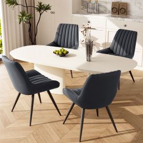 2-piece or 4-piece dining chair sets, suitable for use in dining rooms, living rooms and offices (Quantity: 2-piece, Color: Dark grey)