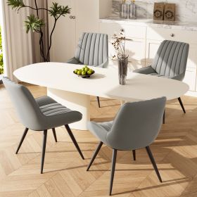 2-piece or 4-piece dining chair sets, suitable for use in dining rooms, living rooms and offices (Quantity: 4-piece, Color: LIGHT GREY)