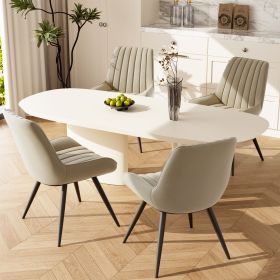2-piece or 4-piece dining chair sets, suitable for use in dining rooms, living rooms and offices (Quantity: 4-piece, Color: Beige)