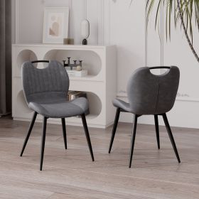 Modern dining chairs are suitable for dining rooms, kitchens and living rooms (Color: Grey)
